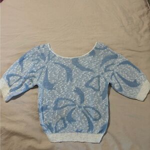 Vintage Cropped Knit Sweater